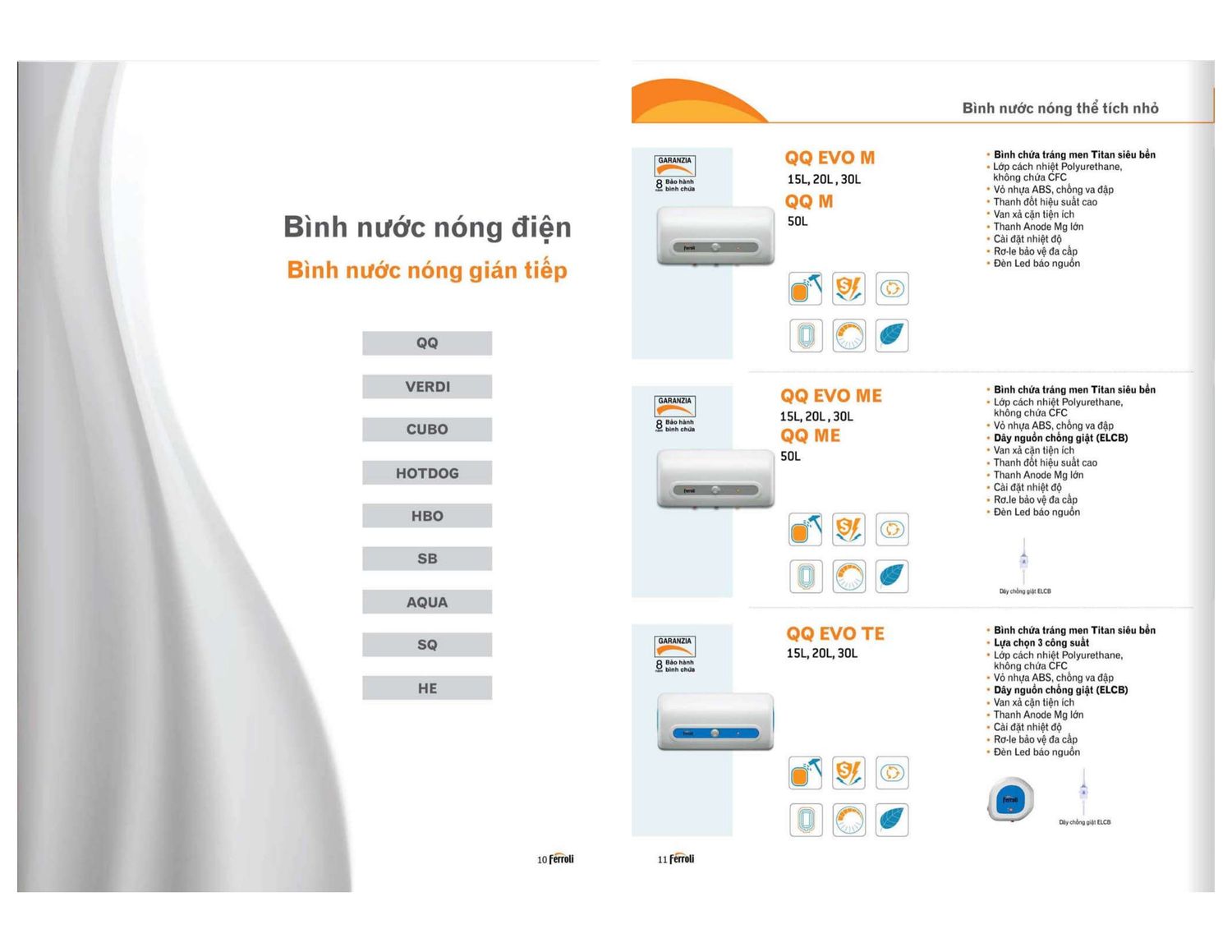 Máy nóng lạnh FERROLI Catalogue và Bảng giá mới nhất /Page 6